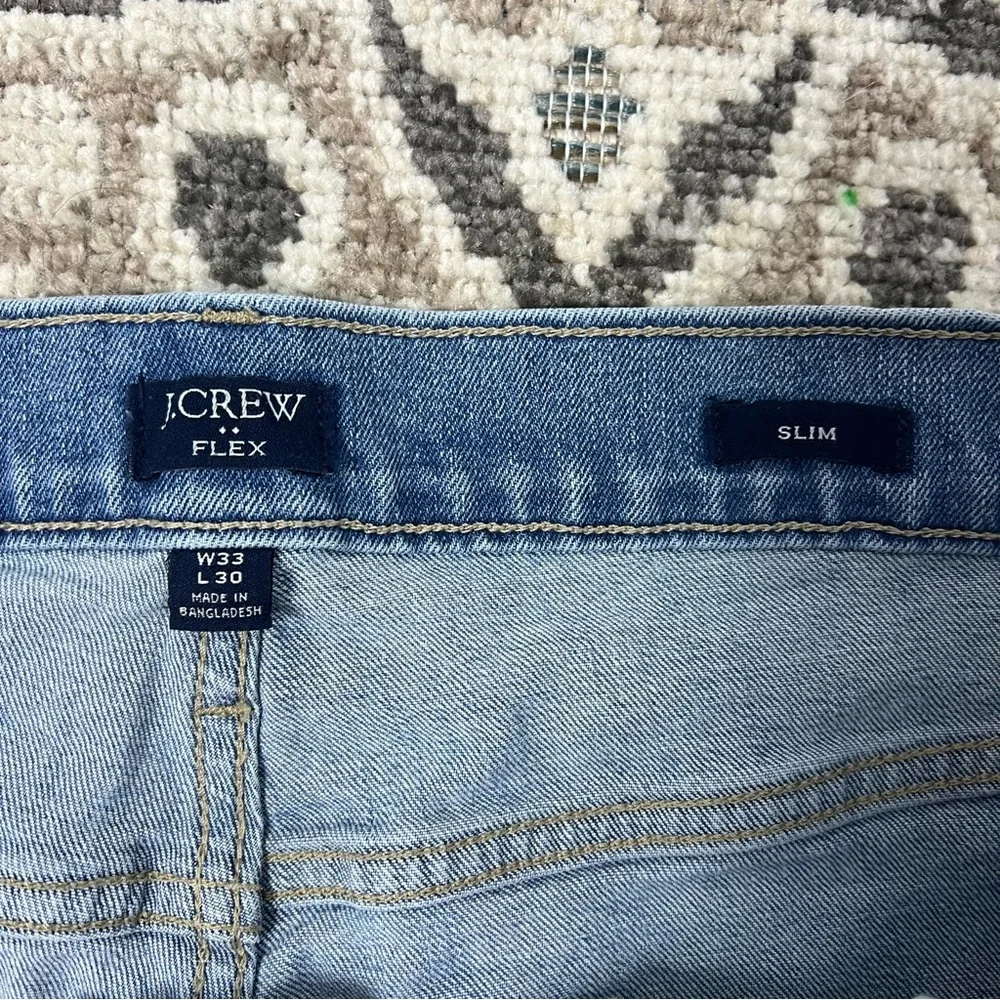 J. Crew Flex Men’s Jeans Size W33 L30 Slim Light Wash Cotton Denim